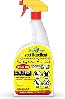 Green Armor Insect Repellent Permethrin RTU, Trigger Spray, 32 Ounce