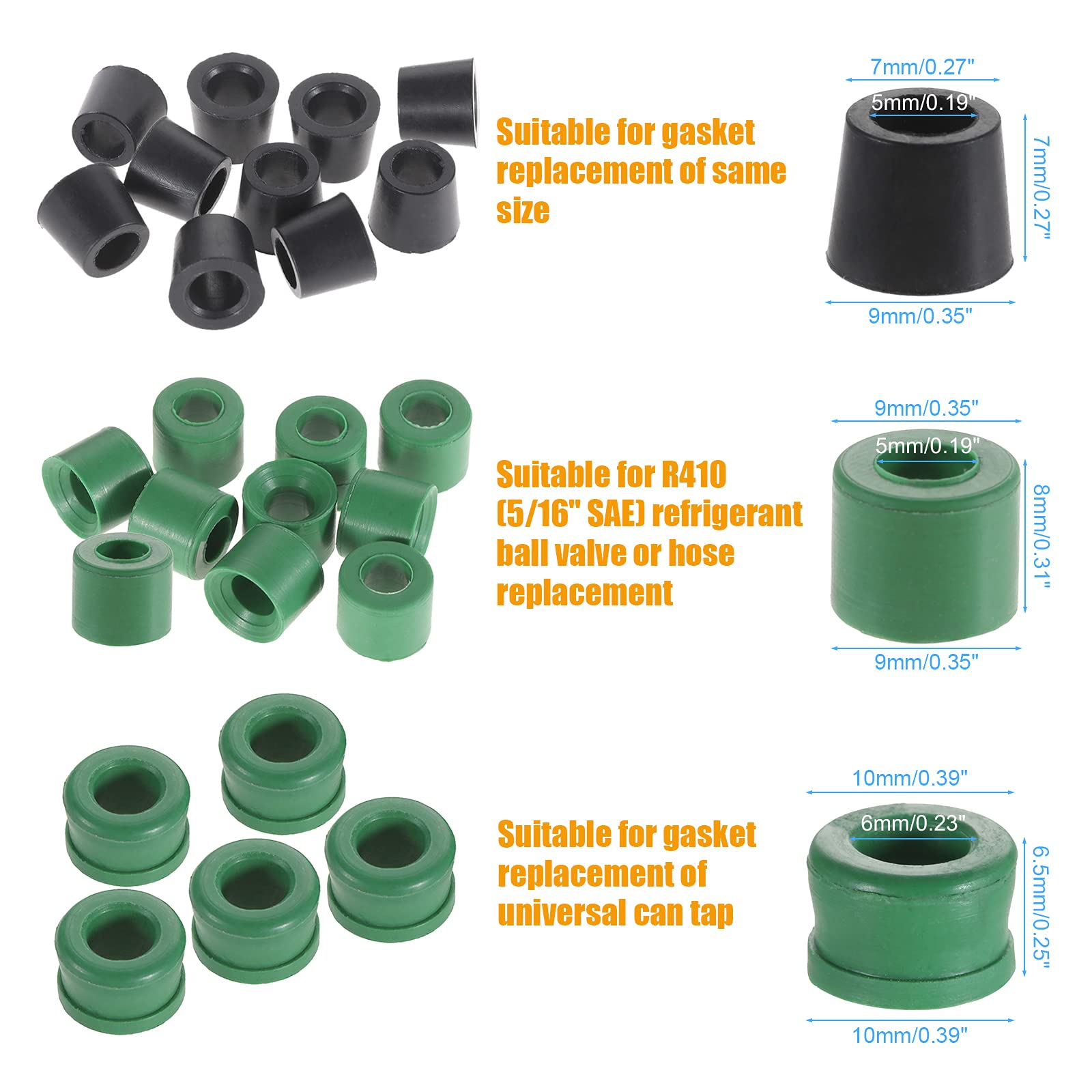 Kit de núcleo de válvula de aire acondicionado de 56 piezas, incluye núcleo de válvula R134a R22 R410, juntas de manguera, válvula, tuerca de latón, instalador de extracción de núcleo de