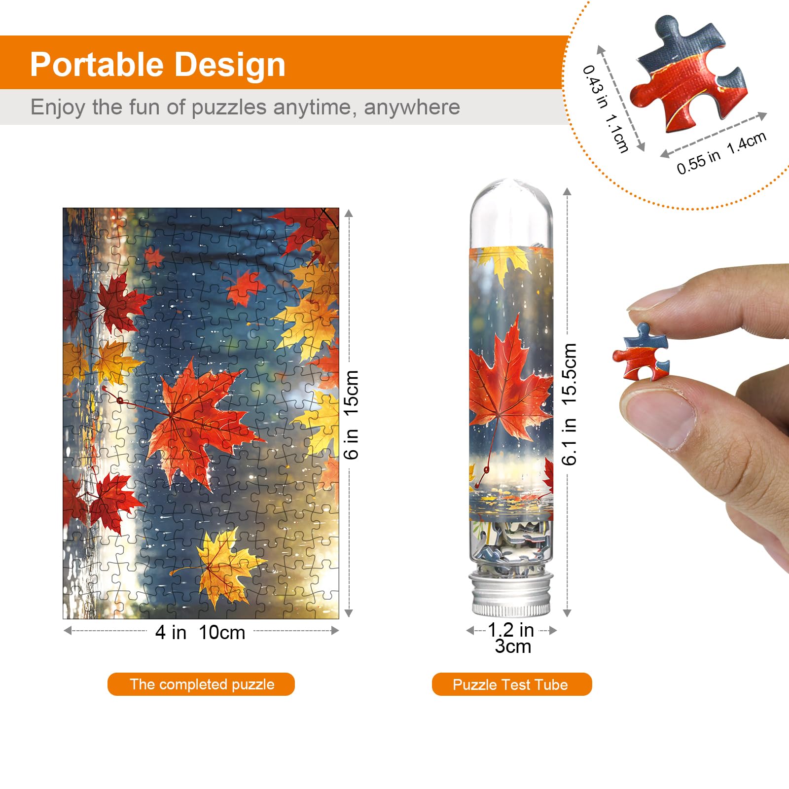 Mini Jigsaw Puzzles for Adults (4 Packs) 150 Pcs Puzzle with Reference Blueprint, Micro Puzzle - Image 2