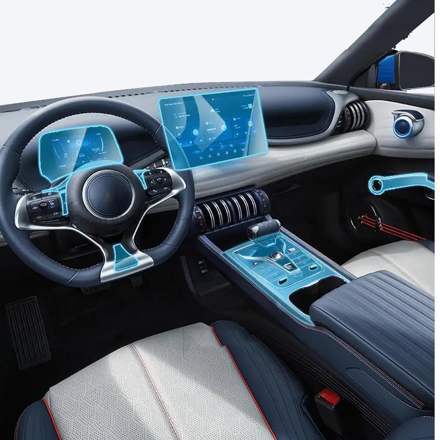 Protection haut de gamme TPU BYD Atto 3 console centrale transparente