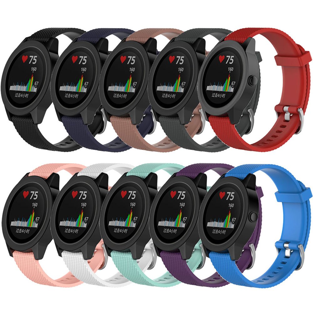 Bracelets Silicone Pour Garmin Vivoactive 3/3 Music - 2 Pack étanche, Réglable - Remplacement