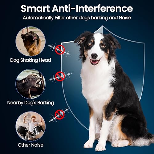 Miniatura 4 de MASBRILL Collar de ladrido de perro, collar inteligente recargable para perros pequeños, medianos y grandes, collar de entrenamiento antiladridos,