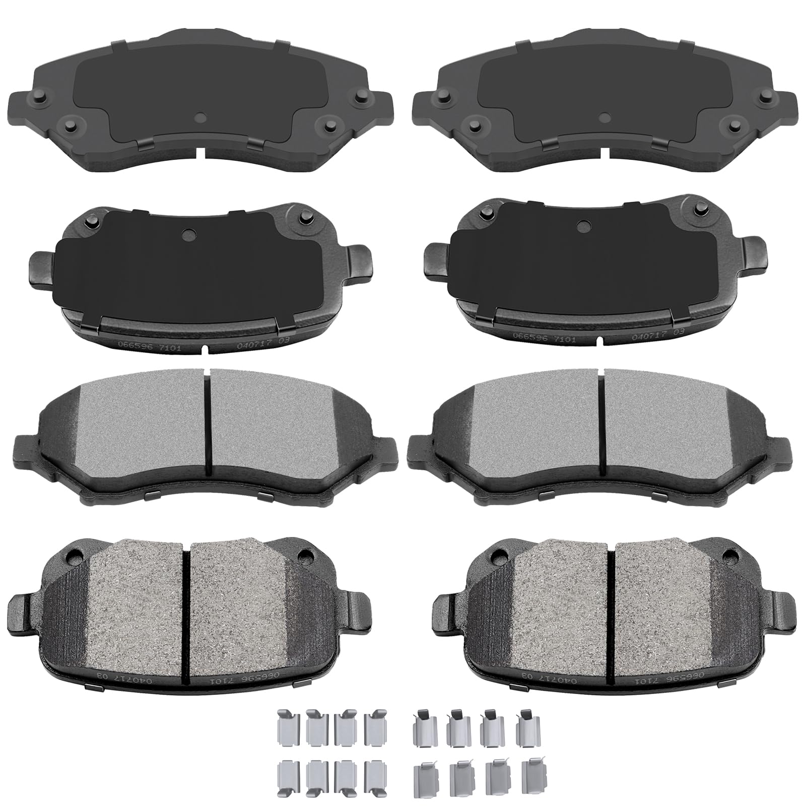 AUTOMUTO D1273 Front Rear Ceramic Brake Pads For Dodge Grand Caravan 08-12