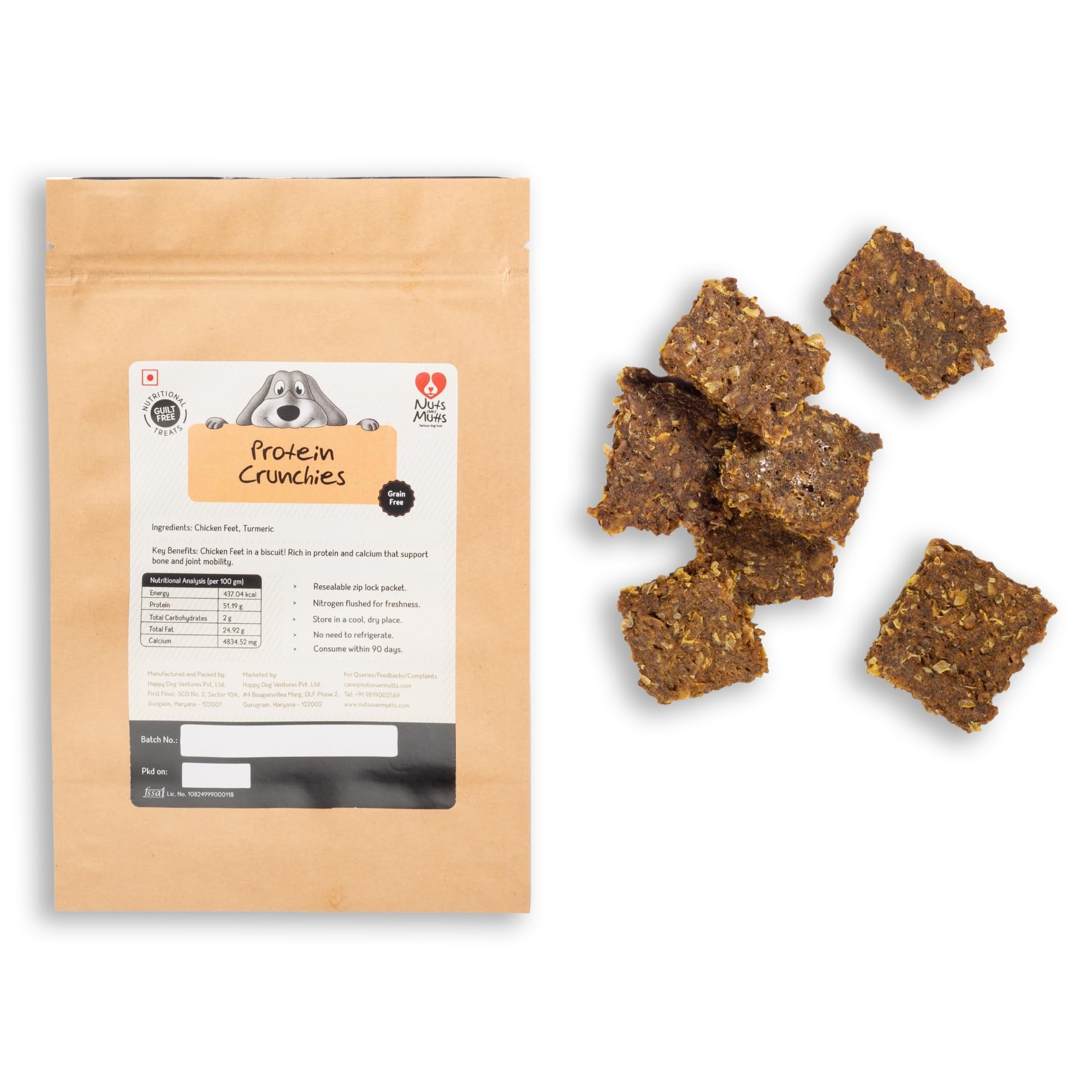 Nuts over Mutts Protein Crunchies for Dogs! Chicken Feet in a Biscuit. All-Natural, Gluten Free, preservatives Free, Dog Treats. Crunchy Biscuits for Dogs. 1 Pack (150 gm) (B0D9M71KYH) Amazon Price History, Amazon Price Tracker