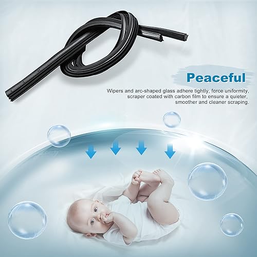 Miniatura 5 de Limpiaparabrisas delantero de 22 pulgadas + 22 pulgadas para ventana delantera de automóvil, NO.22N19E01-3 (juego de 2) - Serie YHBJVTVA