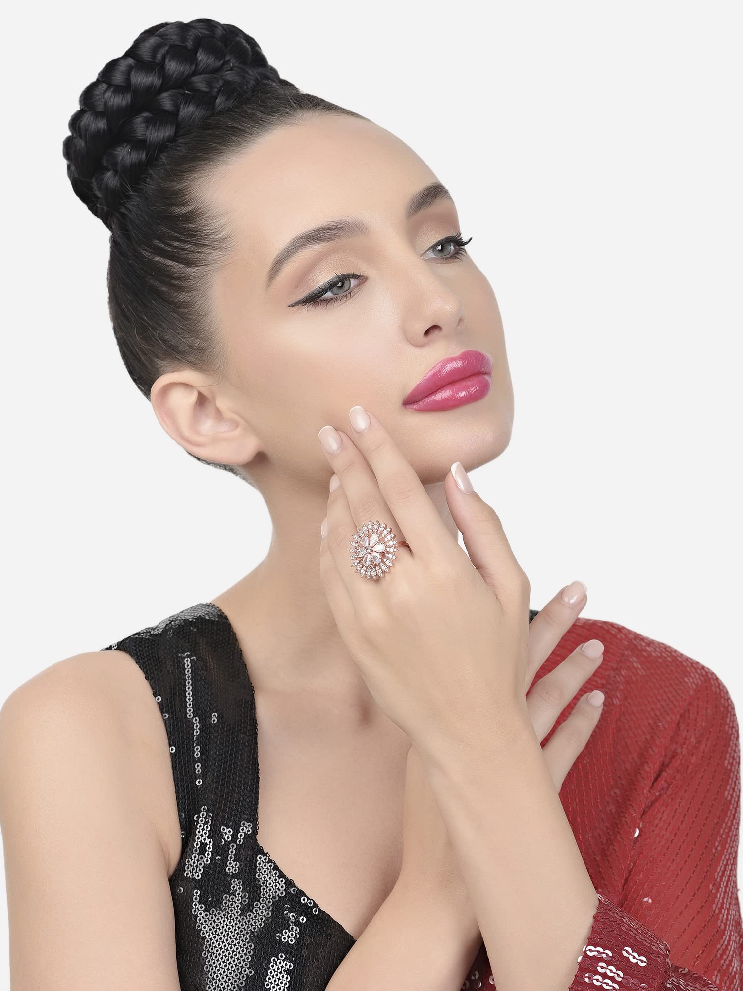 Cubic Zirconia Statement Ring for Women