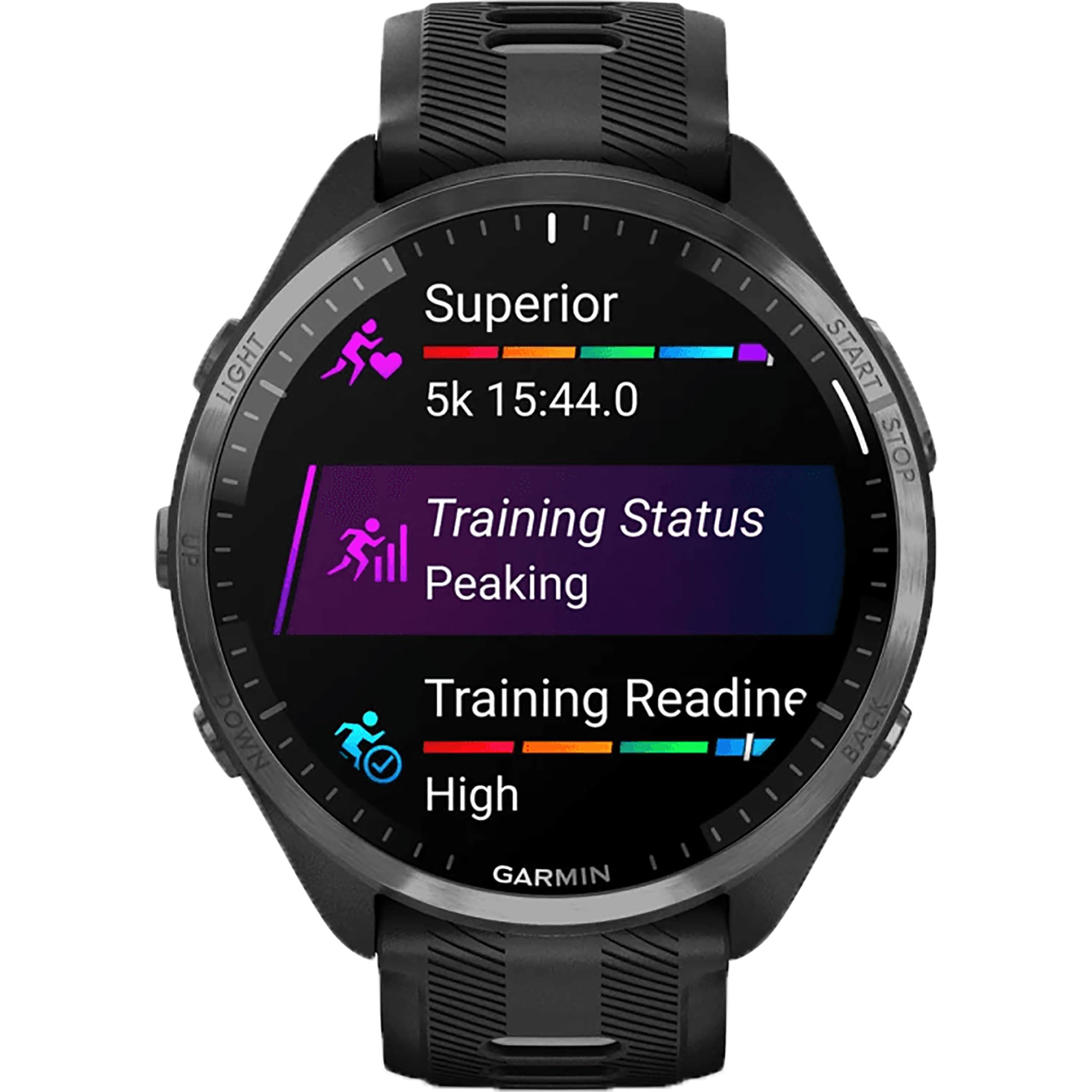 Garmin Unisex Forerunner® 965 DLC Titan GPS Uhr, schwarz-hellgrau, OneSize