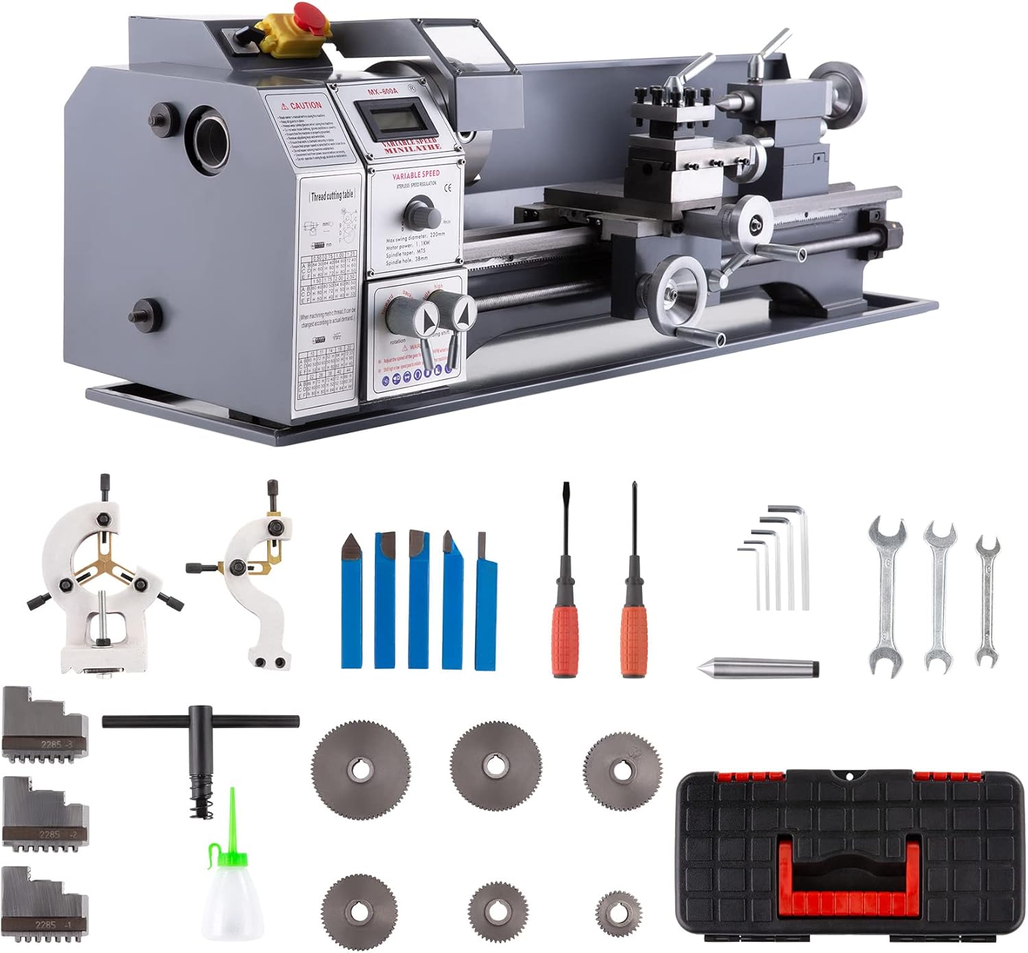 LETRA Mini Metal Lathe Machine 8.7x23.6 Inch