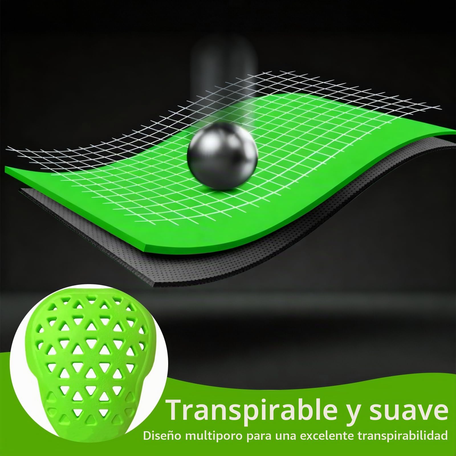 BRGD 7 Piezas Juego de Protectores para Moto, Alta Seguridad Insertos Amortiguadores para Motociclismo, Ciclismo de Montaña, Motocross y Skateboarding