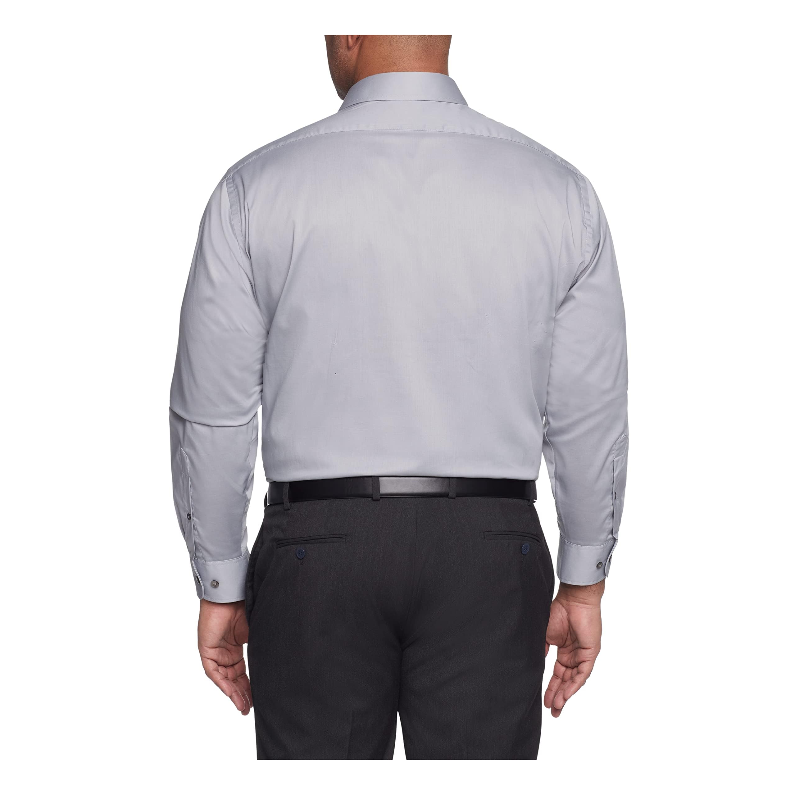 Van Heusen Dress Shirts Tall Fit Flex Solid Spread Collar Camisa de Vestir Hombre (Pack de 1)