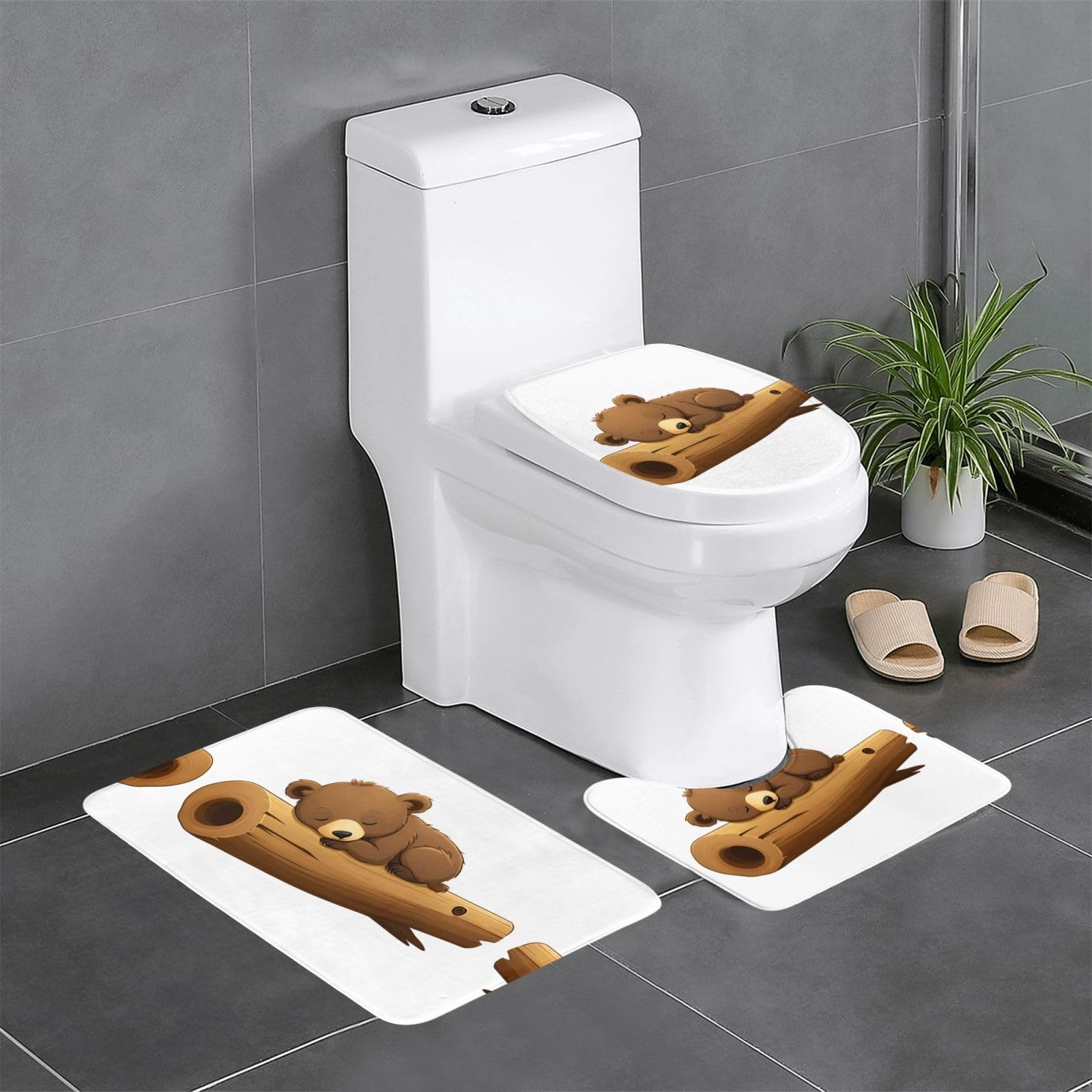 Tapis de bain antidérapants 3 pièces : évitez les glissades sur sol mouillé