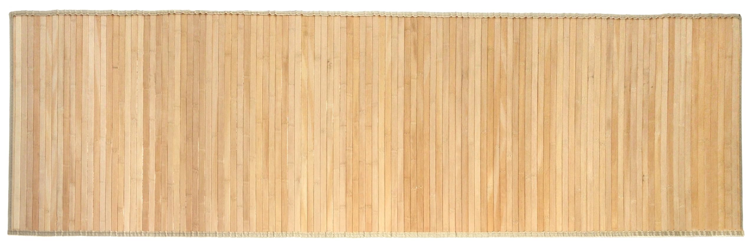 HERSIG - Alfombra Bambu - Alfombra Bambú Antideslizante para Interior y Exterior – Alfombras de Bambu Natural Tipo Tatami Japonés para Dormitorio, Terraza y Salón Alfombra Rectangular - 60 x 150 cm