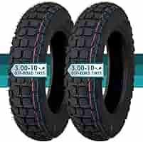 Amazon.co.jp: 3.00 10 タイヤ 2本セット チューブレス ブロック