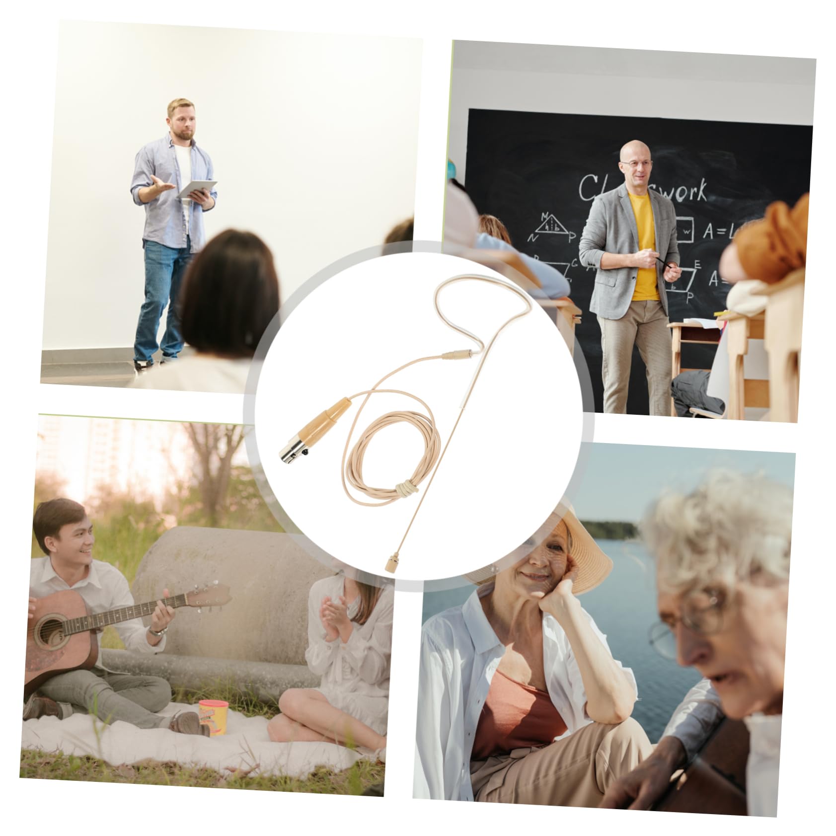 HANABASS Professional Over Ear Headset Mic Earset Microphone for Teachers Condenser Mic Noise Reduction for Podcasts