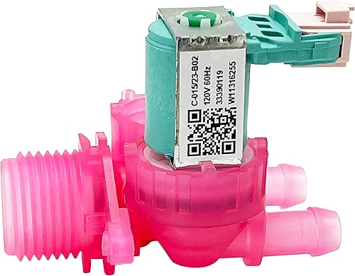 Miniatura 3 de W11316255 - Válvula de entrada de agua para lavadora apta para hidromasaje, Amana, Maytag, reemplazo W11036928 33490439 AP6835736