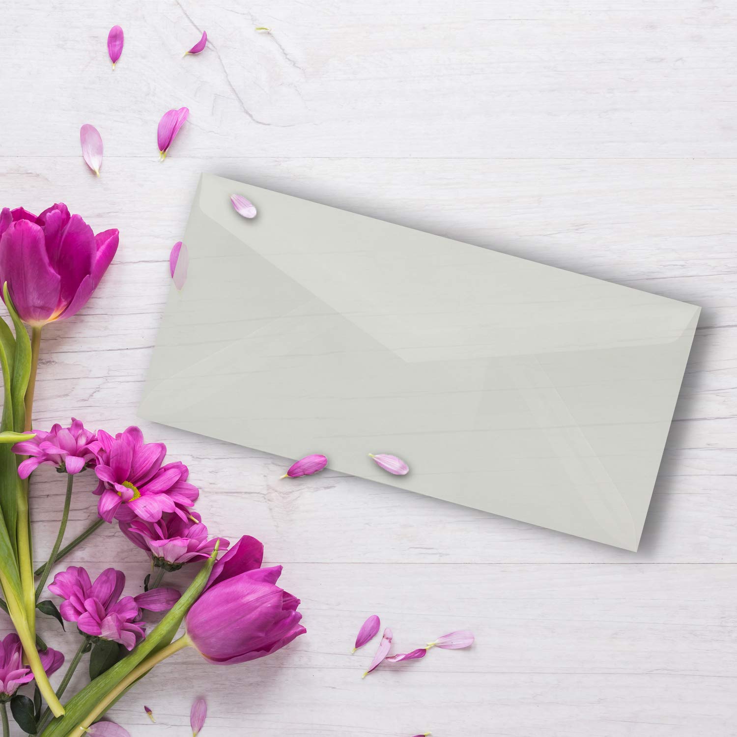75 Transparent envelopes DIN long, 110 x 220 mm (11 x 22 cm), Wet gluing without window, Ideal for invitation cards - Image 2