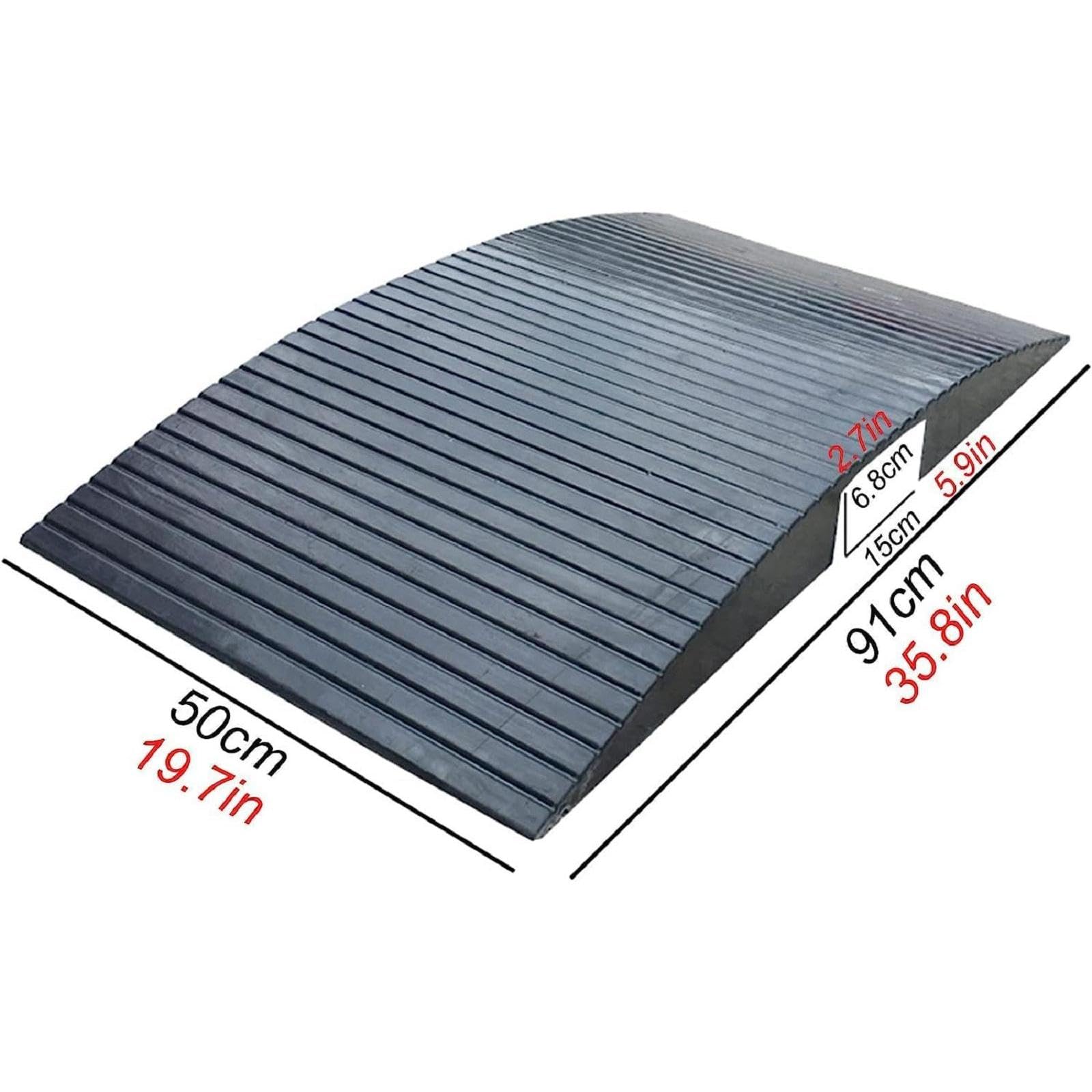 Silla de ruedas portátil p – 5.1-7.6 cm Elevación de goma Brid para puertas, duchas, patioGa y coches, soporte antideslizante para un fácil acceso