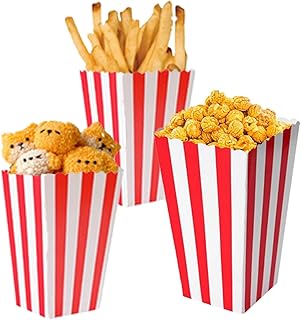 40pcs Popcorn Boxes, Popcorn Bags, Popcorn Box, Popcorn Boxes Large, Mini Popcorn Boxes, Large Popcorn Boxes, Popcorn Boxes for Party, Sweets, Kids, Gifts, Birthday, Wedding,Movie Night(6.1x3.4x2.5in)
