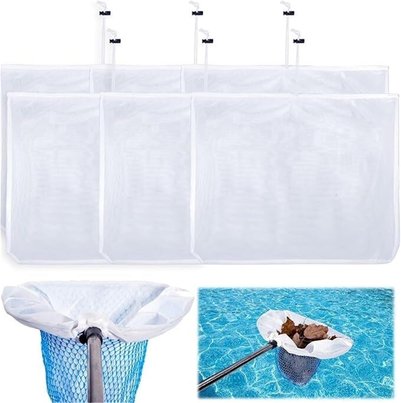 Rete for Piscina a Maglia fine di Ricambio Inserto for Skimmer in Nylon Regolabile da 26 "x22 for la Pulizia Raccoglie Polvere di polline di Sabbia Piccoli Insetti per laghetto(10pcs 66X56CM)