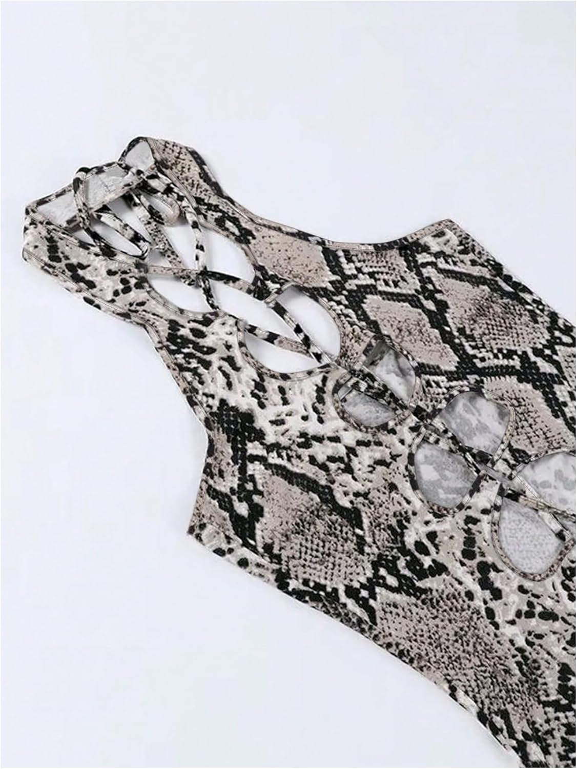 SweatyRocks Women's Sexy Club Bodycon Dresses Cut Out Lace Up Halter Mini Going Out Dress - Image 5