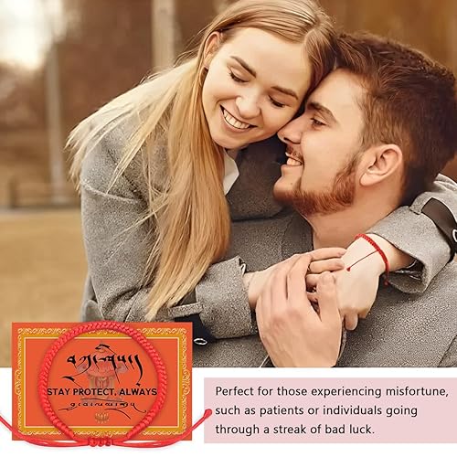 Miniatura 3 de Tibetan Handmade Lucky Bracelet, Red String Bracelet, Authentic Blessed Tibetan Monks Handmade Dorje Knot Protection Bracelet for Women and Men With