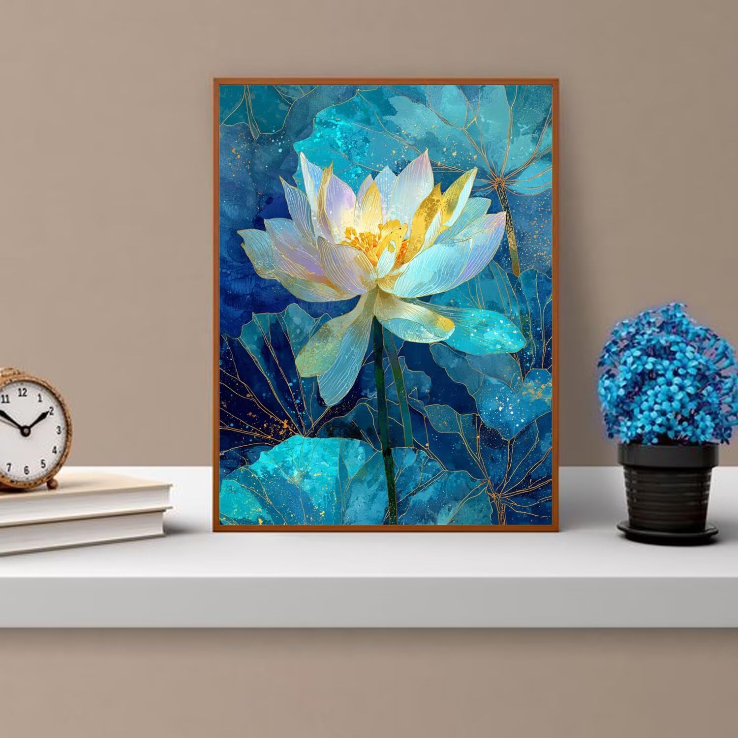 Dipingere con i Numeri Adulti Fiori, Foglie Dipingere con i Numeri Bambini DIY Kit, Set Premium con Pennelli, Decorazione Casa & Creativo Regalo di Compleanno, Attività di Tempo libero 70x95cm z-115