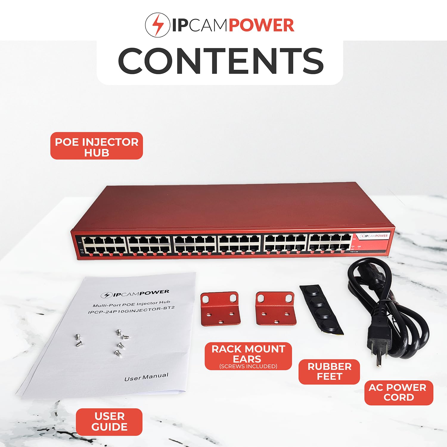 Concentrateur d'injecteur POE 24 ports 802.3bt POE++ Extreme Power, 90 W sur chaque port, budget total de 900 W, jusqu'à 10 G, 10/100/1000/10000 vitesses par port