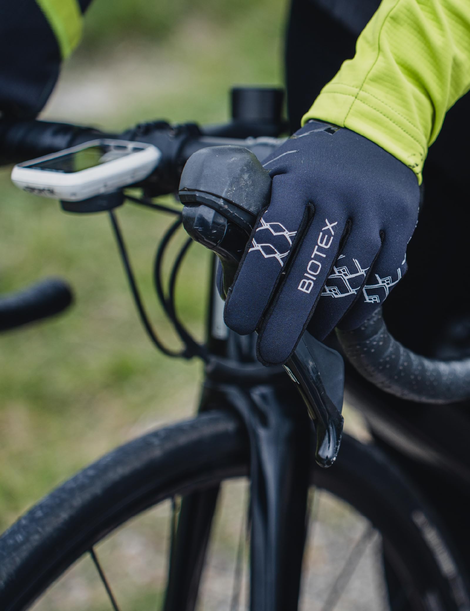 BIOTEX Guanti Neoprene per Bici a Dita Lunghe, con Tecnologia Touchscreen, Protezione dal Freddo, ideale per Ciclismo su Strada o MTB