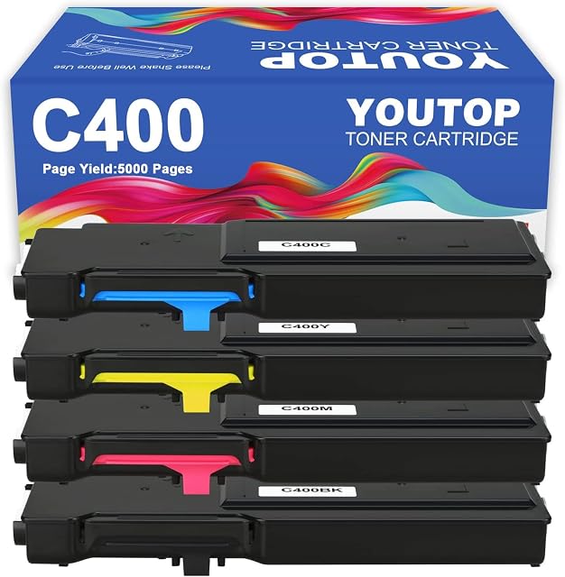 YOUTOP Remanufactured Versalink C400 C405 Toner Cartridges (106R03516 106R03518 106R03519 106R03517) Replacement for Xerox Versalink C400 C405 C400DN C405DN C400N C405N Printers.