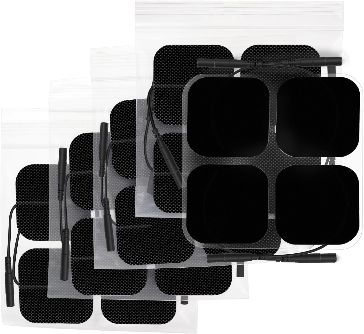 AUVON TENS Unit Pads Electrode Patches with Upgraded Self-Stick Performance and Non-Irritating Design for Electrotherapy (Black)
