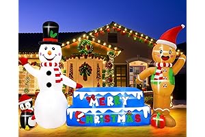 OurWarm 10 FT Inflatable Christmas Snowman Yard Decoration