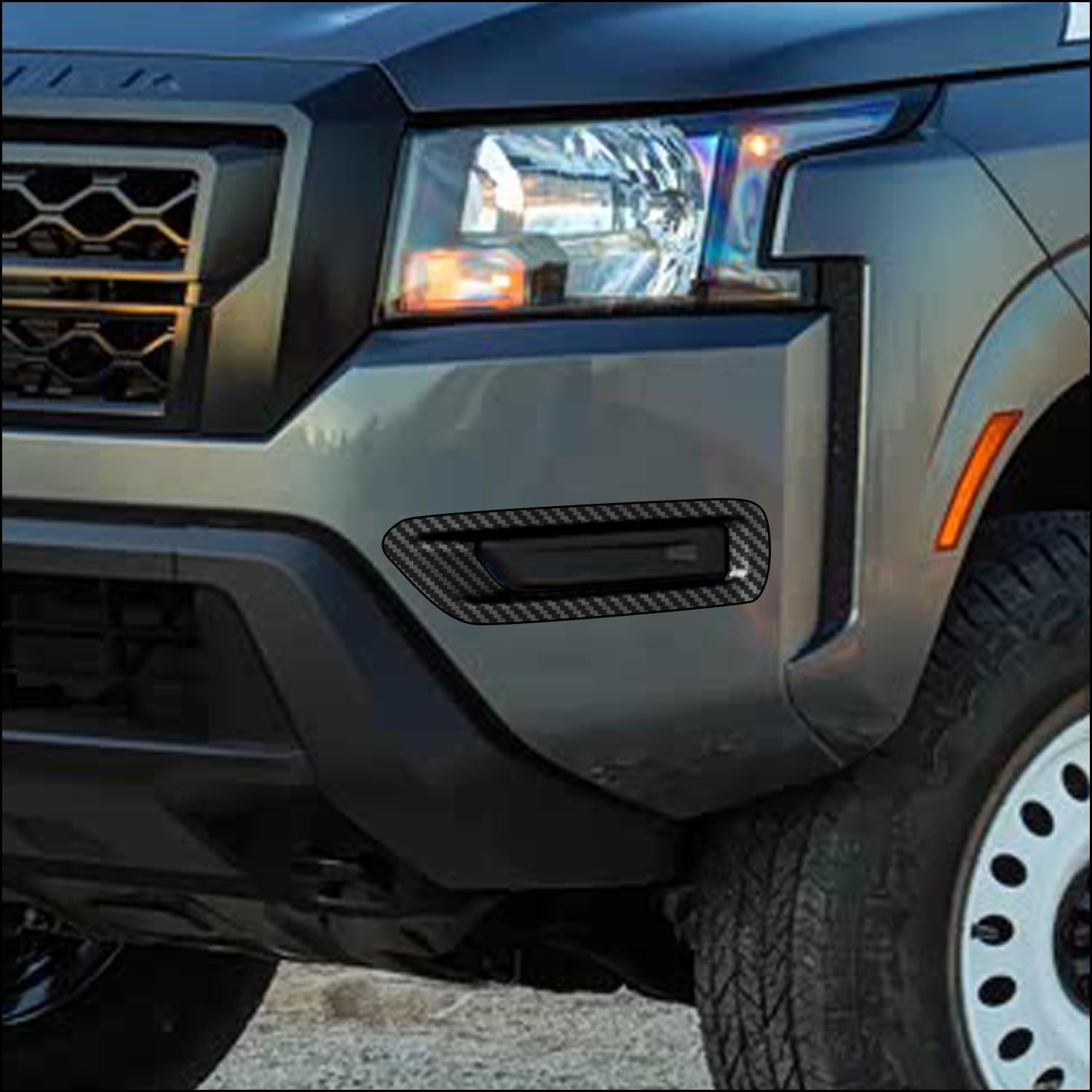 CTH for Nissan Frontier 2022-2024 Car Exterior Accessories Front Fog Light Lamp Frame Decorative Cover Trim 2pcs