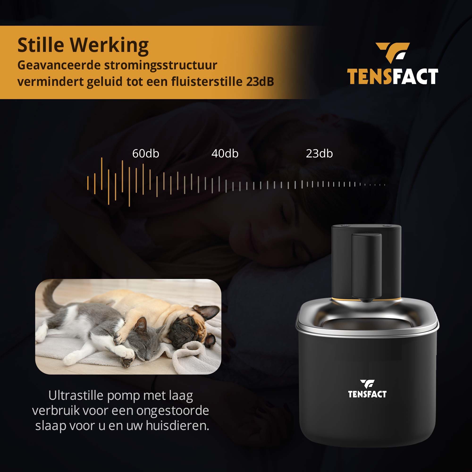 Fuente de bebida Gato o Perro - Fuente de agua inalámbrica de diseño premium Gato - Fuente de gato con sensor de movimiento y HEPA Ultra Filtración - Negro