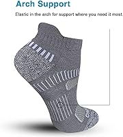 Vista 6 de BERING Women's Performance Athletic Ankle Running Socks (6 Pack)