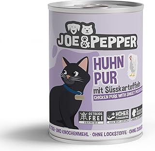 Joe&Pepper Pure Chicken with Sweet Potatoes 6 x 400 g | Grain-Free Wet Food for Cats | High Meat Content, No Artificial Ingredients | with Taurine product image