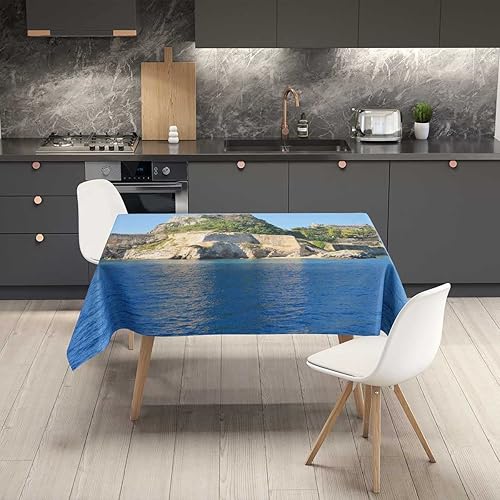 Vista 43 de Caves Beautiful Scenery Mantel Redondo para Mesa De 4 Sillas Decoración de mantel para exteriores para comedor, 60 x 60 pulgadas