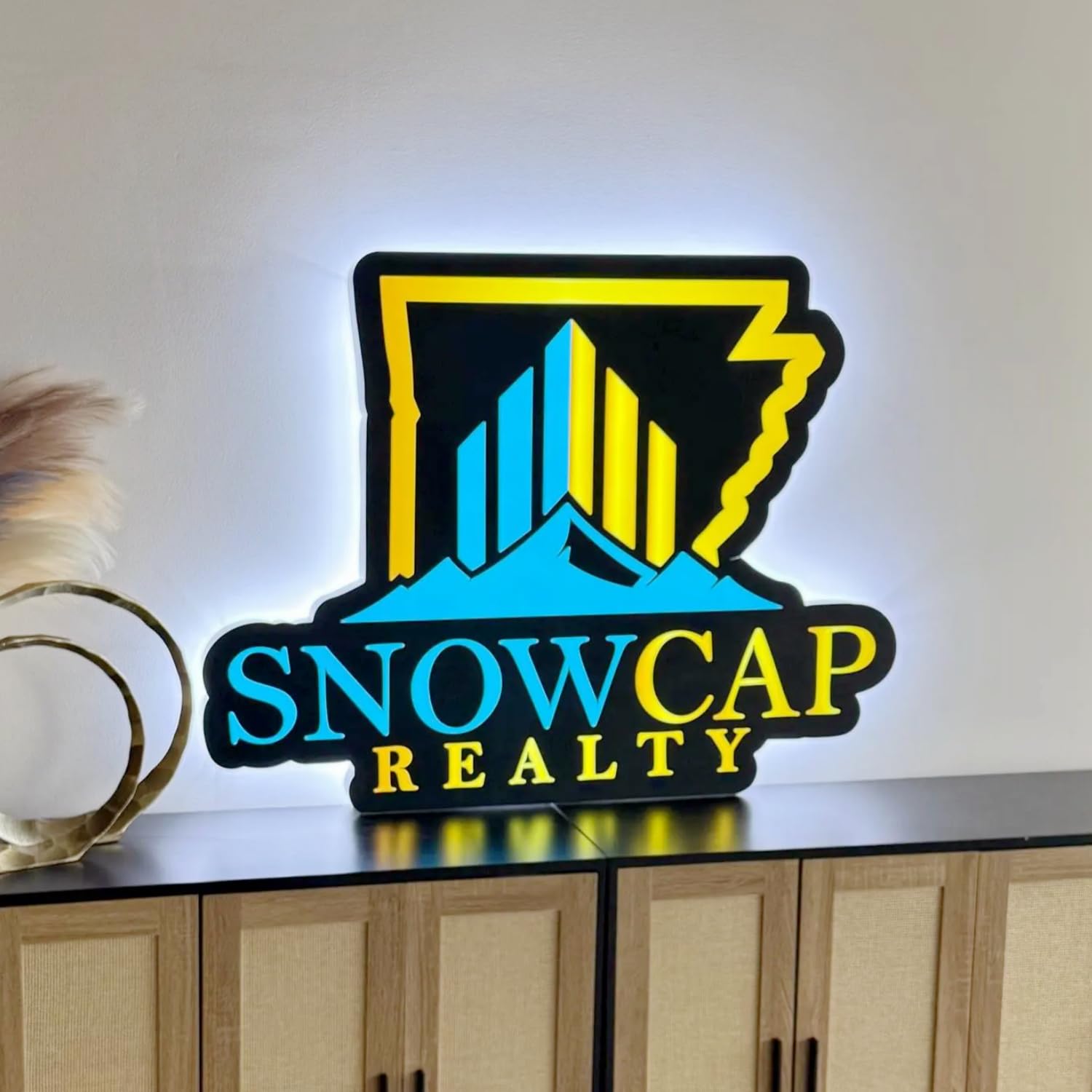 Neonapm Insegna Luminosa con Logo Personalizzata, Pannelli LED | 30-150cm, Logo Aziendale per Parete, Cartello con Luce Uniforme, Fornire l'Anteprima & Realshot