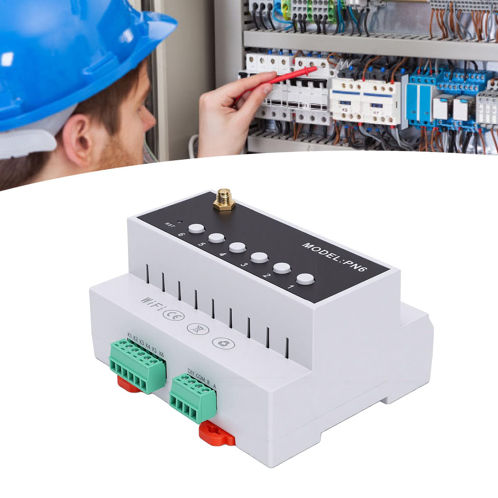 Naroote Modulo Interruttore relè Intelligente a 6, Scheda relè Smart, 6 for Controllo Automazione Domestica e Gestione Dispositivi Elettrici (WIFI)