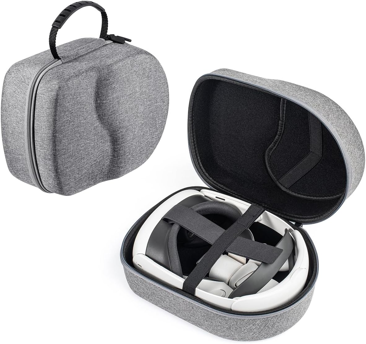 - Ethylene Vinyl Acetate (Eva) Hard Carrying Case For Meta Quest 3/Meta Quest 2/Meta Quest Pro Virtual Protectio Compatible With Original Official Elite Head Strap, Grey