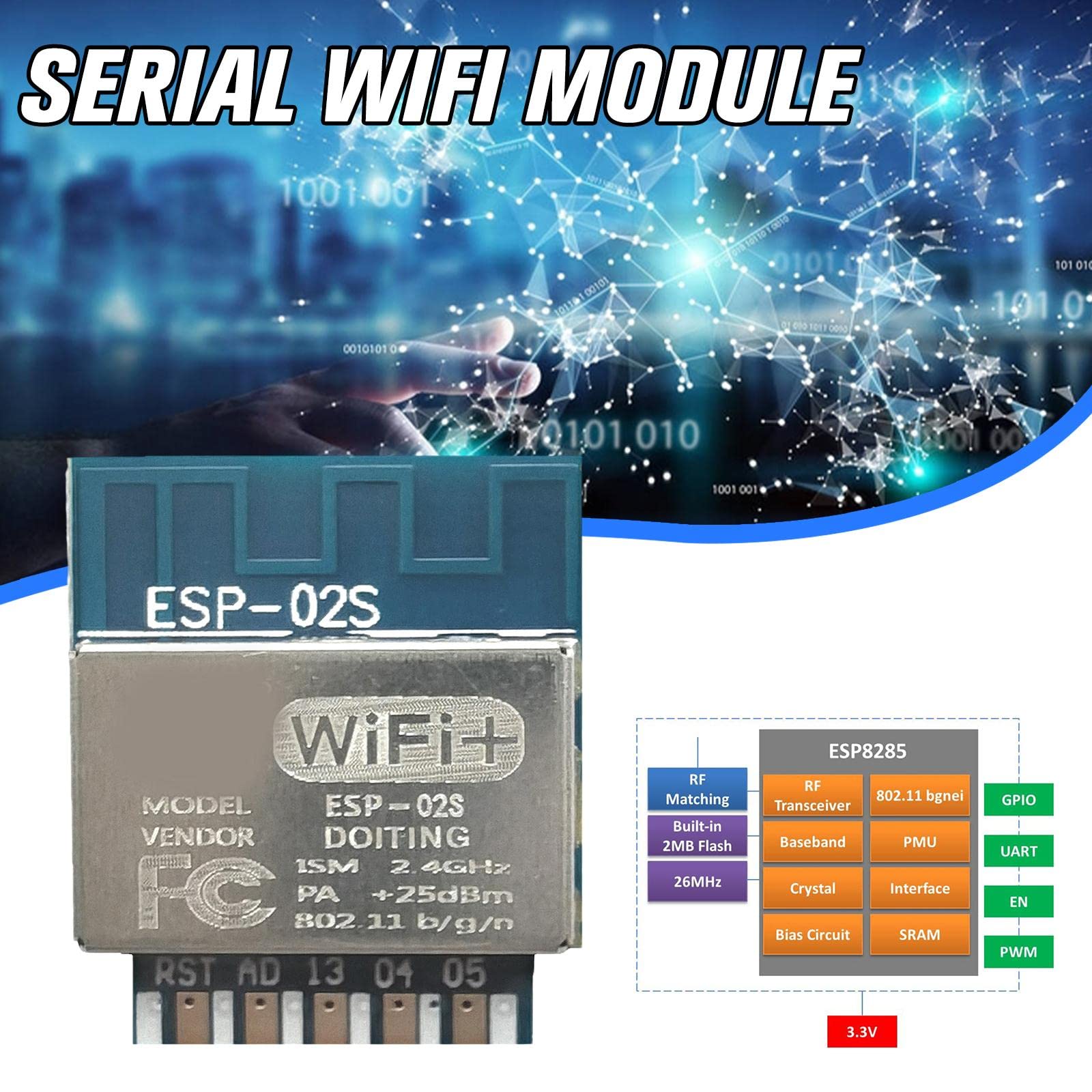 2 Pezzi Modulo WiFi ESP8266 ESP-12S Con Scheda Di Espansione - Aggiornamento ESP-12 Per IoT E Progetti