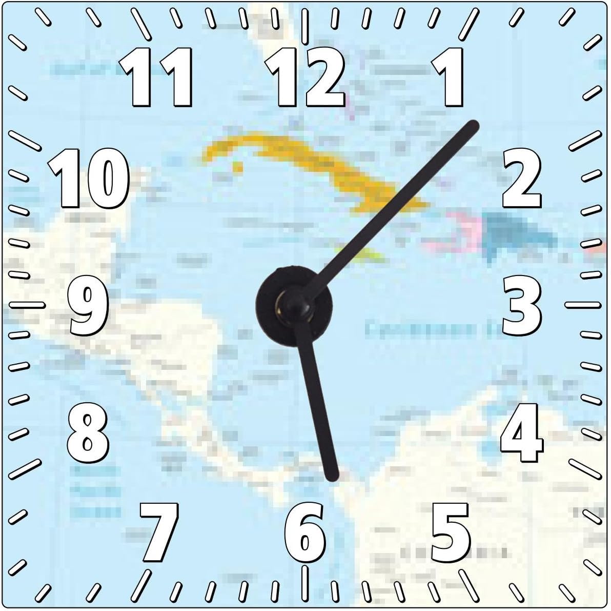 mypuzzledesign Orologio da Parete Caraibi Map.Layers Altamente Dettagliate usati. Amazon.it
