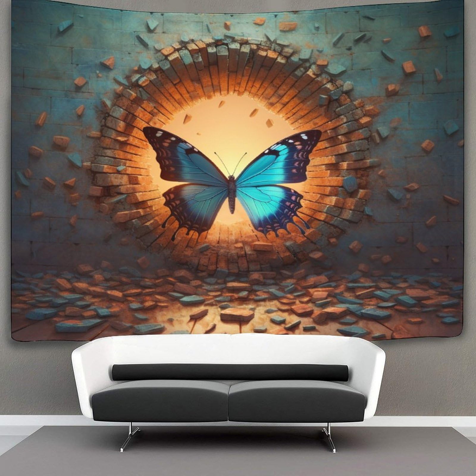 kaiyun 70cmx100cm Tapestry Butterfly Tapestries 3D Printing Wall Hanging Home Decorations