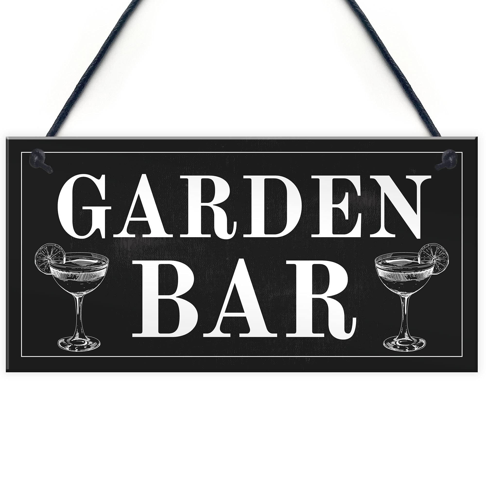 Shabby Chic Garden Bar Sign Hanging Wall Sign For Bar Summerhouse Alcohol Gift
