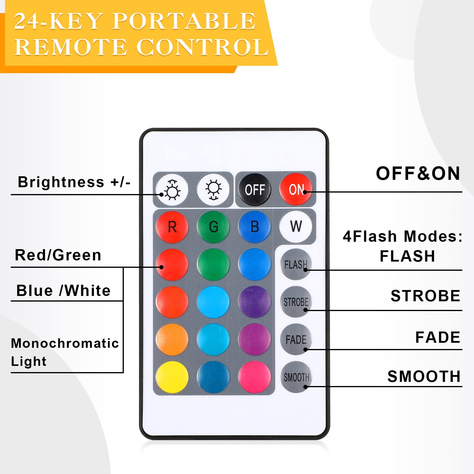 Lot de 4 bases rondes en bois pour affichage LED - 16 modes d'éclairage - Support de sphère lumineux en bois coloré pour verre de cristal, résine - Noir