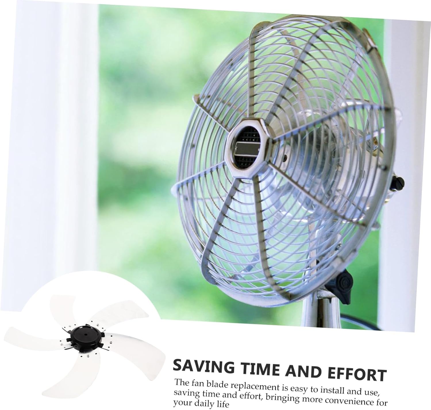 Replacement Fan for Standing Pedestal and Floor Fans Easy to Install Low Noise Metal Blades for Efficient Cooling and Repair Parts
