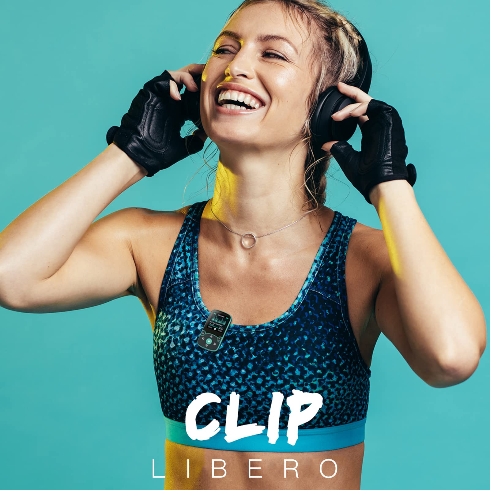 AGPTEK Lettore MP3 Running 32 GB, Lettore MP3 con Clip Bluetooth 5,3, MP3 Player Sport Mini Portatile, Contapassi Integrata, Radio FM, Registrazione, Lettura E-book, Slot TF Fino a 128 GB (Blu)