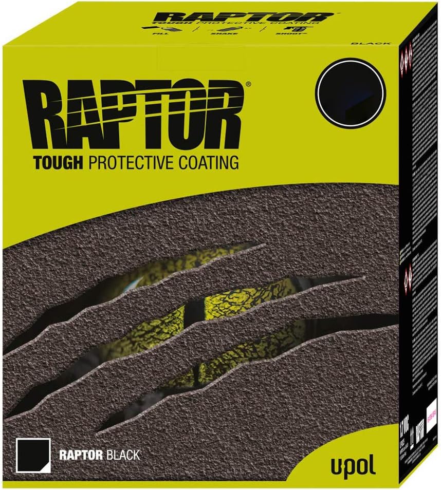 U-Pol Raptor Liner,Tough Durable waterproofing Urethane Coating 1001 uses Black4 Bottle Kit