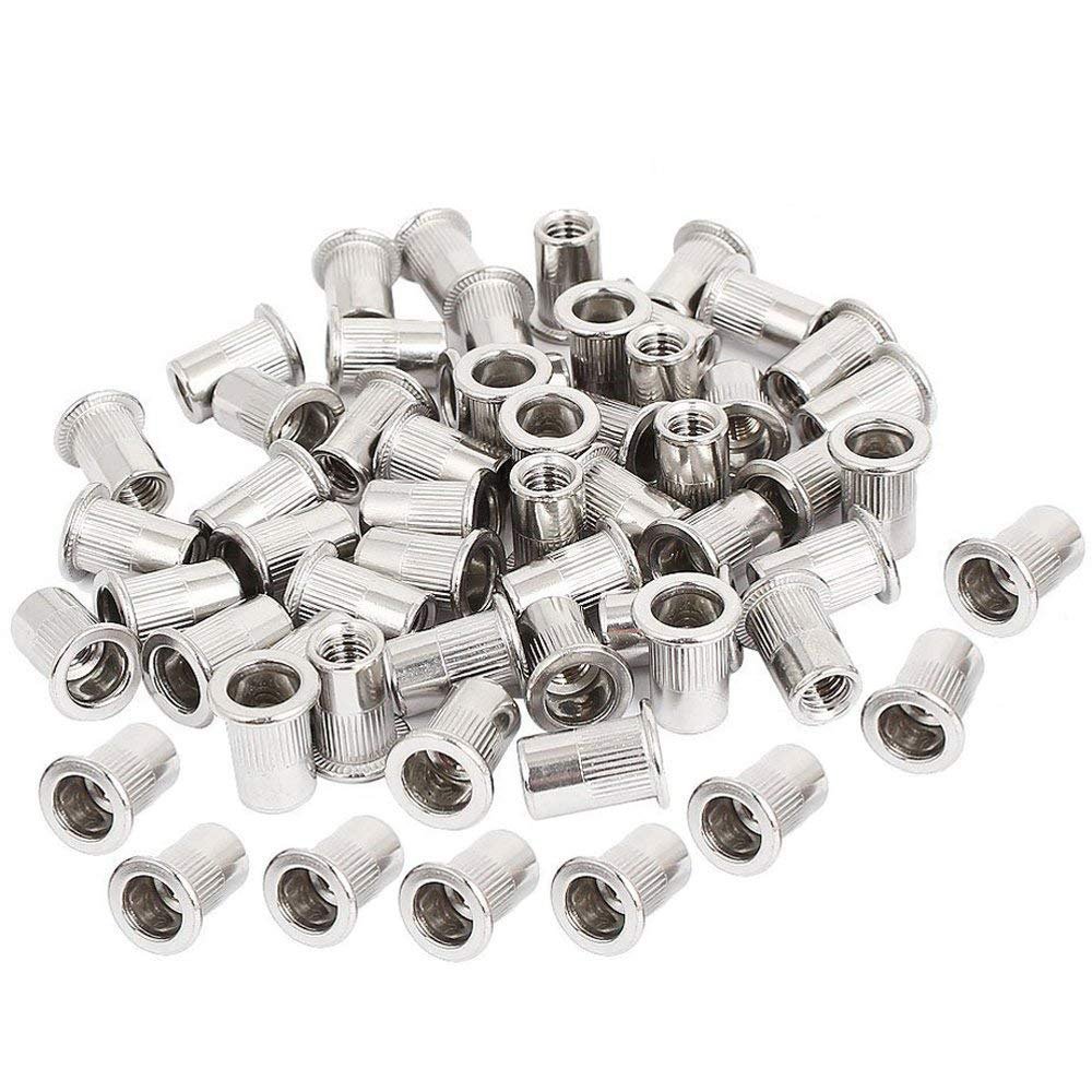 Qty 10 M8 Nutserts Zinc Plated Steel Thin Sheet Countersunk Nut Rivnut