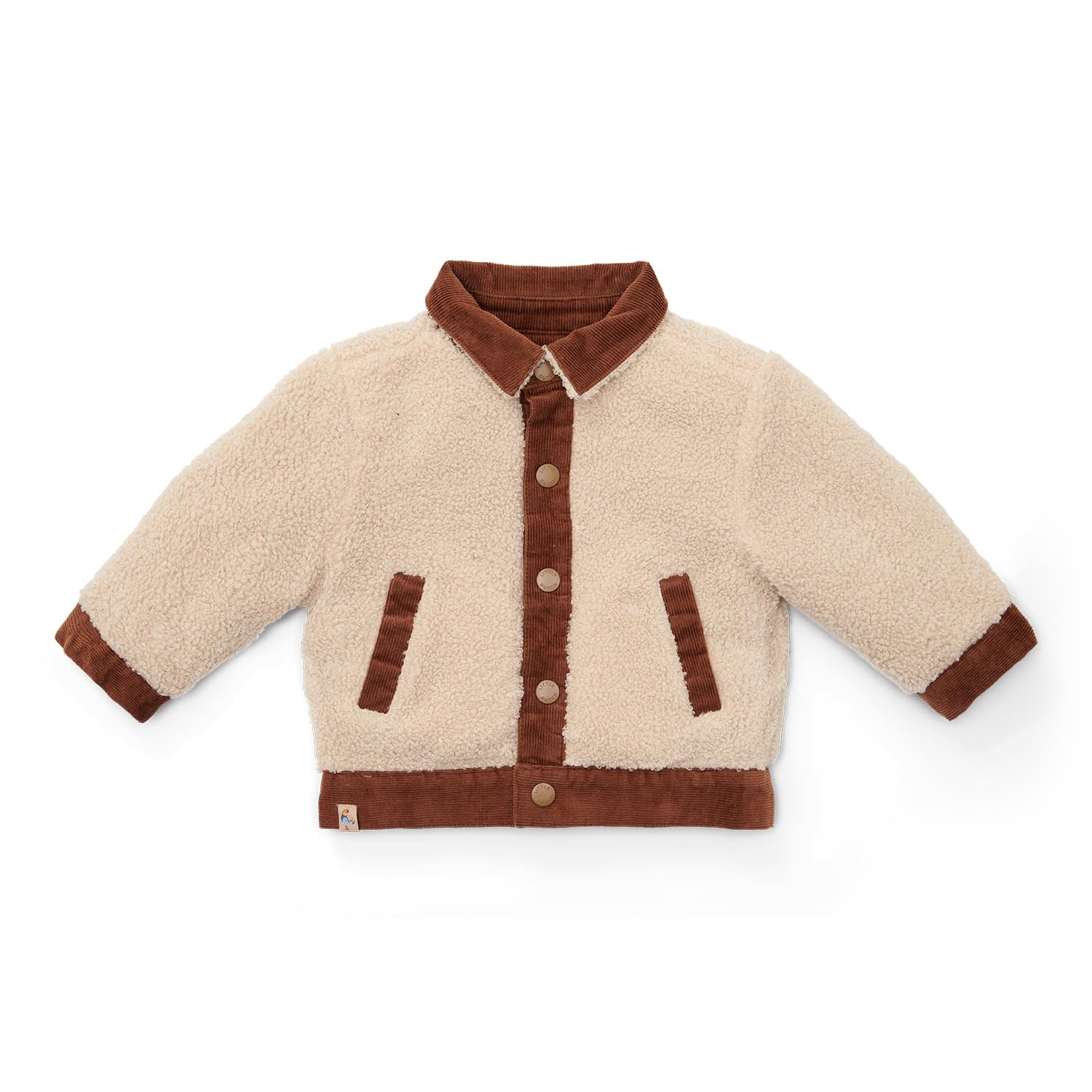 Little Dutch CL24092099 Wendejacke - Little Farm braun/sand (Gr. 74)