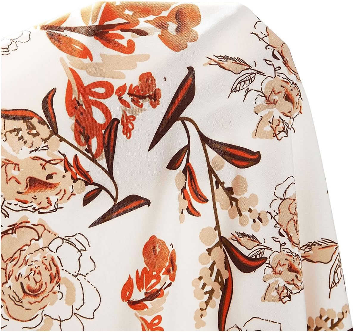 SweatyRocks Women's Ruffle Floral Cold Shoulder Blouses Boho V Neck Short Sleeve Tops Going Out Tops - Image 6